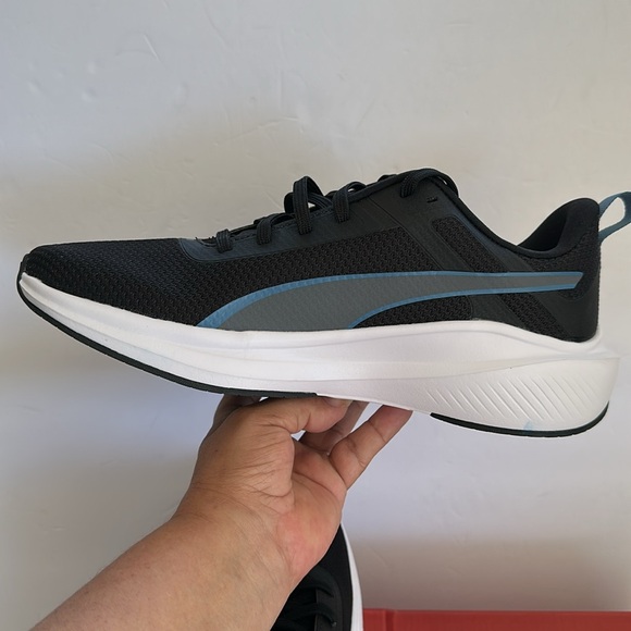 PUMA Men’s Running Sneakers Black and Blue - Picture 12 of 16